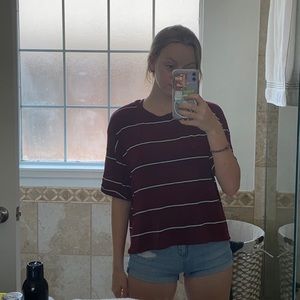 striped oversized super soft tee